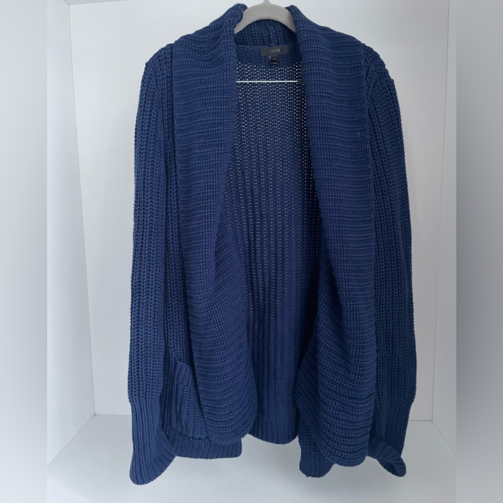 J. Crew Men's Deep Blue Cardigan Sweater